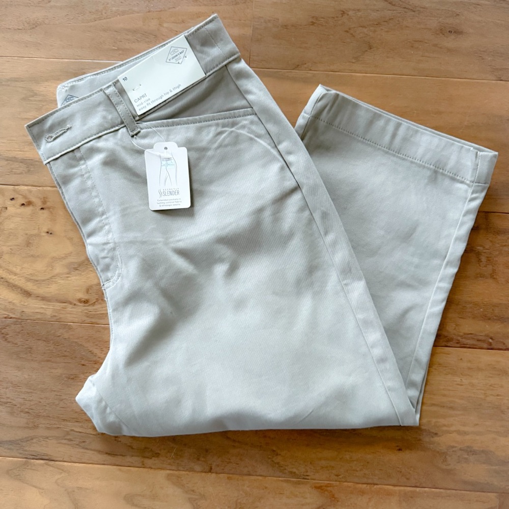Two Pairs of Women’s Secretly Slender Capri Pants, Khaki & White, Size 10, NWT - Picture 7 of 7